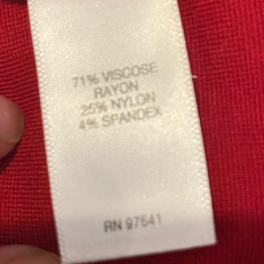 J Jill Ponte Dress Seamed Red Sz Medium - Picture 5 of 5